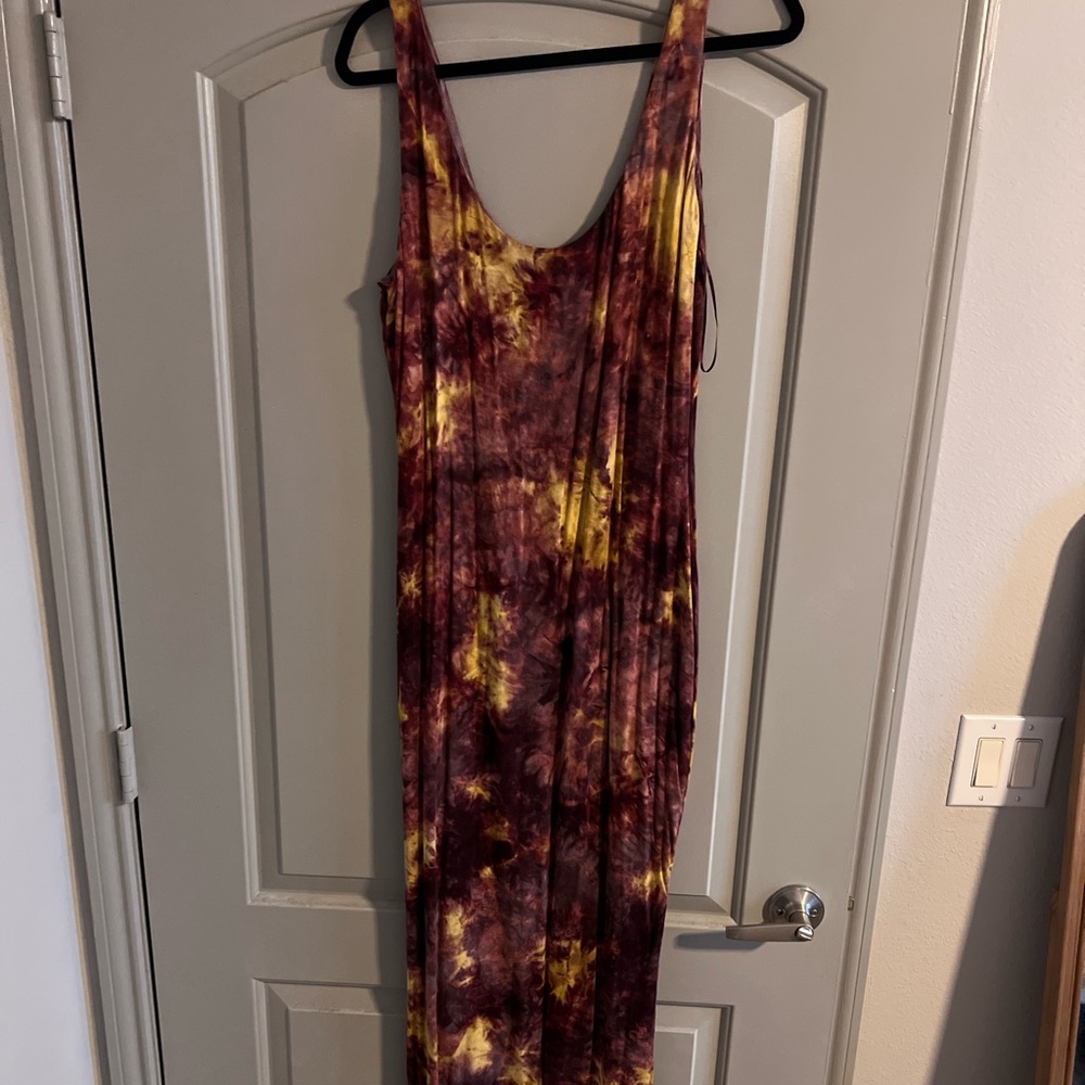 Tie dye dress from fashion nova.